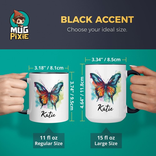 Butterfly mug personalized - butterfly,
