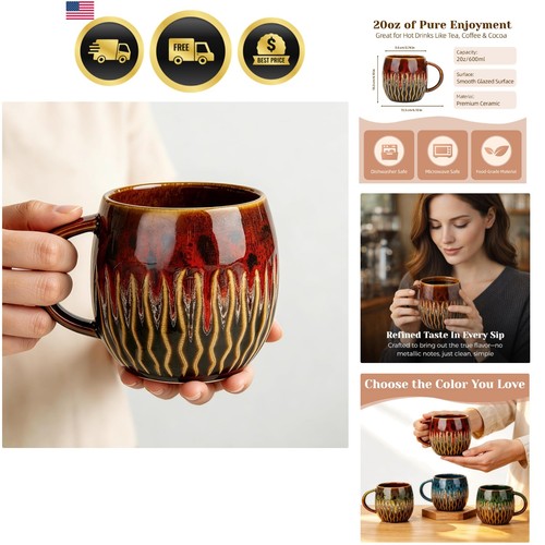 Large ceramic coffee mug - large,