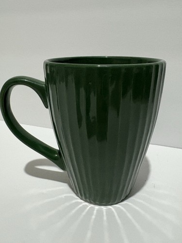 Large green ceramic coffee - green, mug